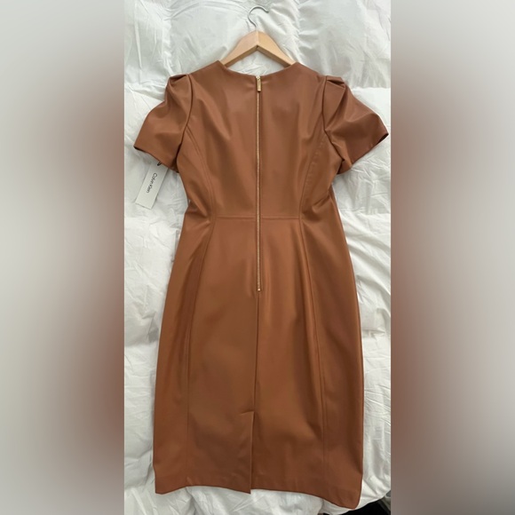 Calvin Klein Vegan Leather Dress - Picture 3 of 7
